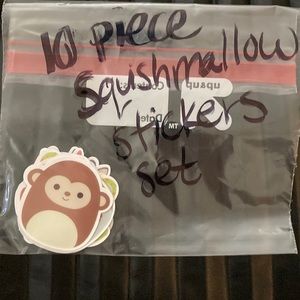 Mystery 10 squishmallow stickers set